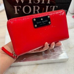 Like New Kate Spade Glossy Red Wallet